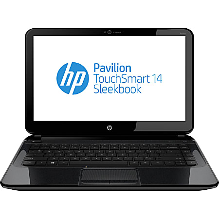HP Pavilion TouchSmart Sleekbook 14-b109wm - Celeron 877 / 1.4 GHz - Win 8 64-bit - 4 GB RAM - 500 GB HDD - 14" touchscreen 1366 x 768 (HD) - HD Graphics - sparkling black - remarketed