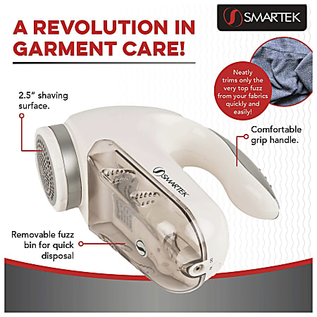 Smartek Deluxe Fabric Shaver And Lint Remover 2 12 Coverage Area - Office  Depot