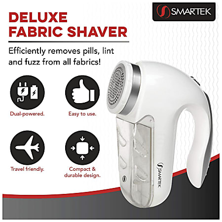 Smartek Deluxe Fabric Shaver And Lint Remover 2 12 Coverage Area - Office  Depot