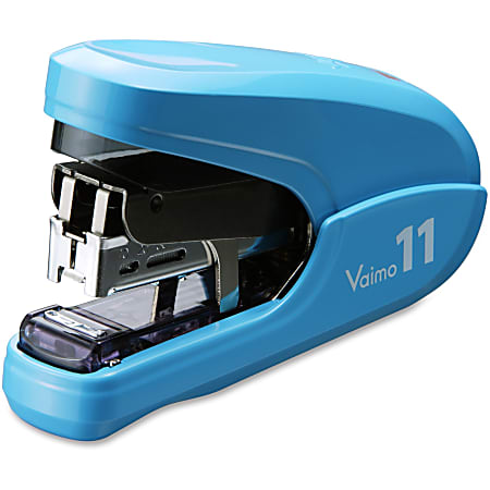 MAX Vaimo 11 Compact Stapler - 35 Sheets Capacity - 100 Staple Capacity - 3/8" Staple Size - Blue