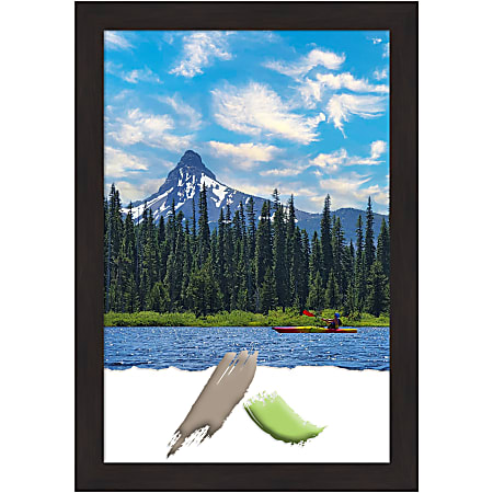 Amanti Art Furniture Espresso Picture Frame, 24" x 34", Matted For 20" x 30"
