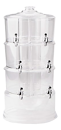 Beverage Dispenser With Bamboo Stand 250 Oz Clear - Office Depot