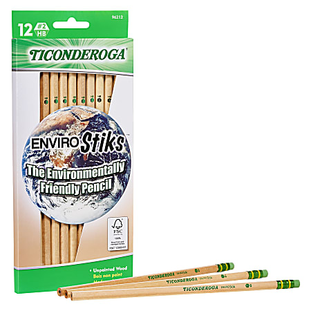 Ticonderoga® EnviroStik® Pencils, Presharpened, #2 Lead, Soft, Pack of 12