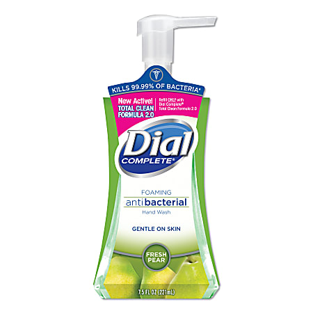 Dial Complete® Foaming Antibacterial Hand Wash, Fresh Pear, 7.5 Oz.