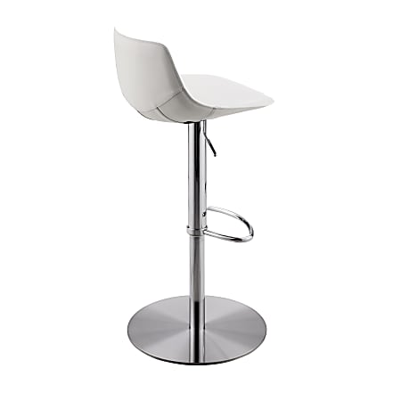 Eurostyle Rudy Adjustable Counter, White Stainless Steel Adjustable Bar Stool