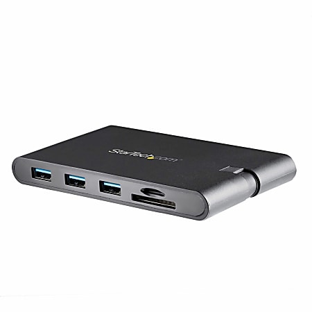 StarTech.com USB-C Multiport Adapter with HDMI and VGA - Mac/Windows - 3x USB 3.0 - SD/micro SD - PD - DKT30CHVSCPD