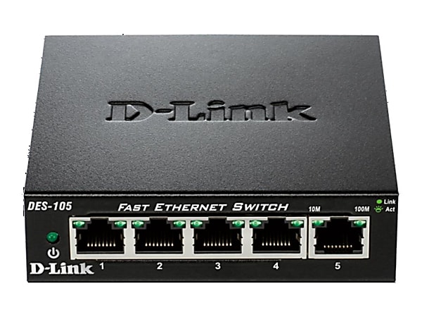 D-Link DES 105 - Switch - 5 x 10/100 - desktop