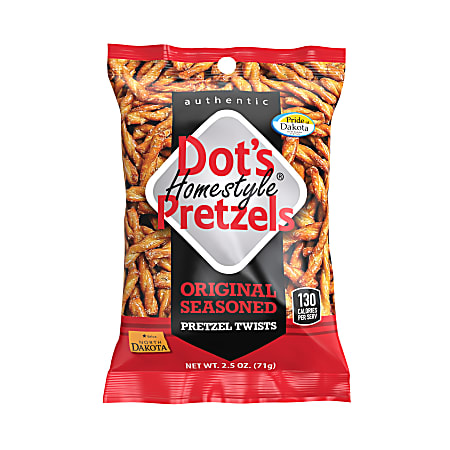 Dots Original Pretzels, 2.5 Oz, Case Of 12 Bags