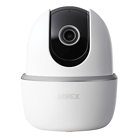 Lorex QHD Indoor Wi Fi Smart Pan And Tilt Security Camera With Person  Detection 4.2 H x 3.9 W x 3.9 D White - Office Depot