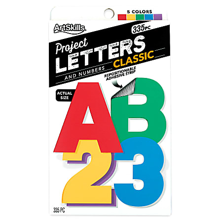 ArtSkills® Quick Letters, 2 1/2", Assorted Colors, Pack Of 310