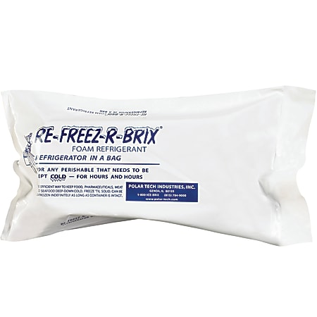 Re-Freez-R-Brix™ Cold Bricks, 9"H x 3"W x 3"D, White, Case Of 8