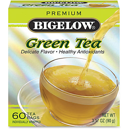 Bigelow® Premium Blend Green Tea Bags, Carton Of 60