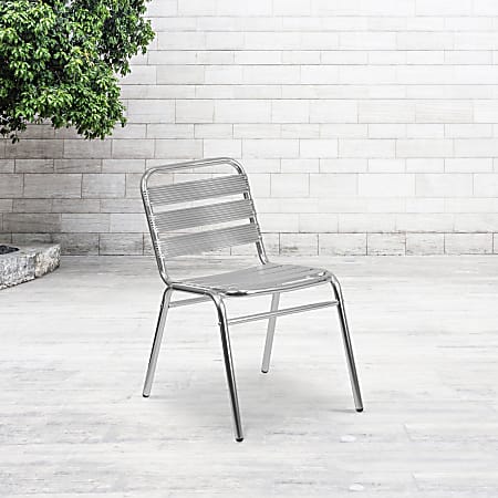 Flash Furniture Lila Aluminum Commercial Indoor/Outdoor Armless