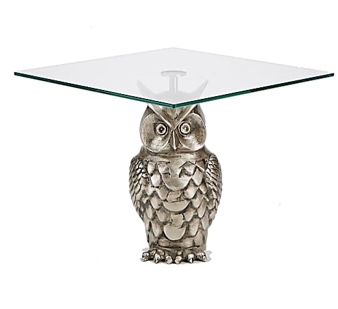 Mind Reader Owl Cake Stand, Silver