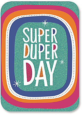 Viabella Birthday Greeting Card With Envelope, Super Duper Day, 5" x 7"