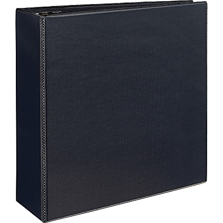 Avery Durable View Binders 4 Ring 8 12 x 11 Black Pack Of 3 - Office Depot