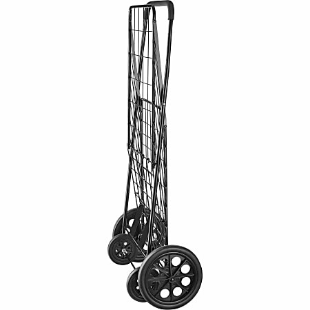 Whitmor Utility Cart, 4 Casters, Steel, 20.8"W x 24.5"D x 40.1"H, Black