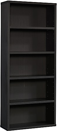 Sauder 73 H 5 Shelf Bookcase Raven Oak, Sauder Select Collection 5 Shelf Bookcase Estate Black Friday