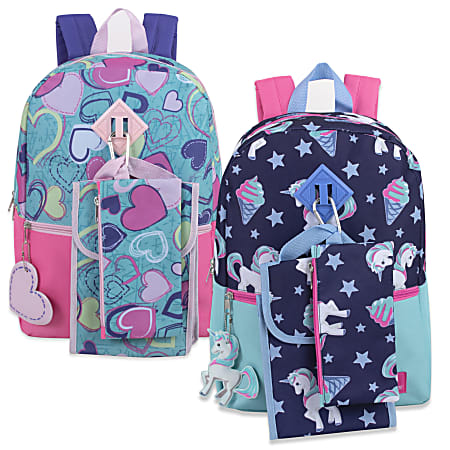 Trailmaker Girls' 5-In-1 Backpack Set, Assorted Designs
