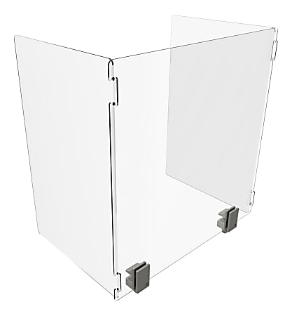 Linea Italia, Inc Wellness Line 3-Fold Sneeze Guard Shield, 22" x 22", Clear