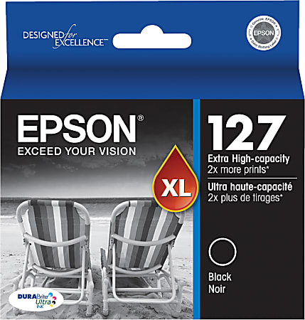Epson® 127 DuraBrite® Ultra Extra-High-Yield Black Ink Cartridge T127120-S