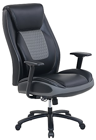 Shaquille O'Neal™ Nereus XXL Ergonomic Bonded Leather High-Back Executive Chair, Black