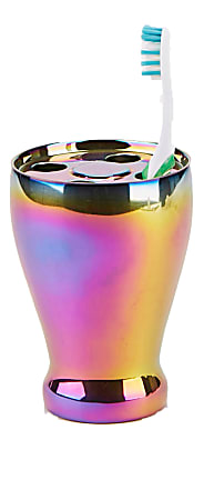 Mind Reader Iridescent Toothbrush Holder, Multicolor