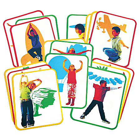 Roylco Body Poetry Yoga Cards, 8-1/2” x 11”, 1st Grade, Pack Of 16 Cards