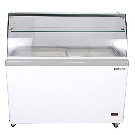 Edgecraft Maxx Cold Commercial Ice Cream Dipping Cabinet, 13.8 Cu. Ft., White