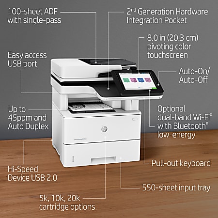 HP LaserJet Enterprise MFP M528dn Laser Monochrome Printer