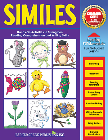 Barker Creek Grammar Activity Book, Similes, Grades 1 To College