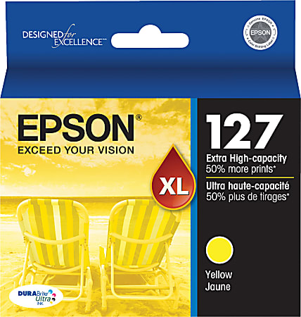 Epson® 127 DuraBrite® Ultra Yellow Ink Cartridge, T127420-S