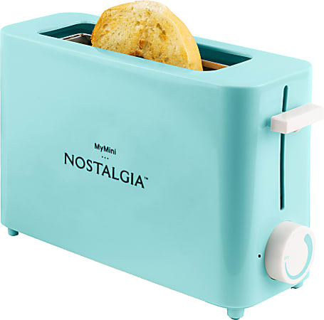Nostalgia MyMini NMSST1AQ Single Slice Toaster, Aqua