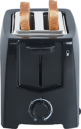 Commercial Chef 2 Slice Toaster 6 12 H x 9 78 W x 5 1316 D Black