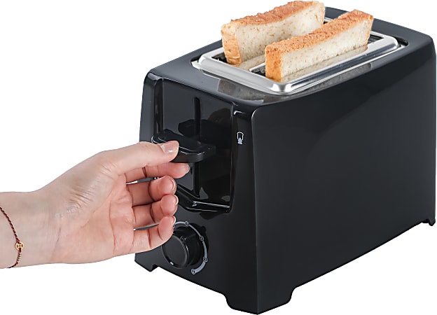 Commercial Chef 2-Slice Toaster, 6-1/2H x 9-7/8W x 5-13/16D, Black