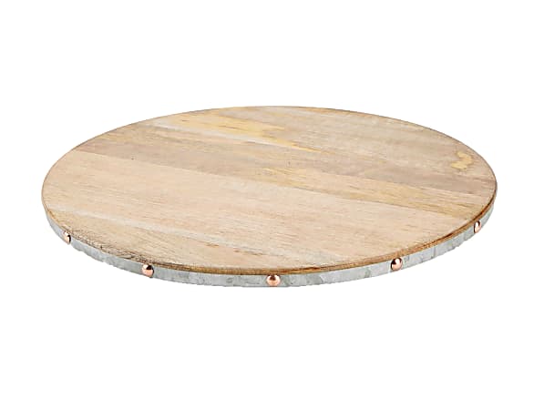 Mind Reader Wood Lazy Susan, Brown