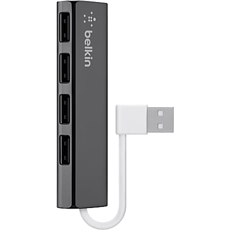 Belkin 4-Port Travel Hub - USB - External - 4 USB Port(s) - 4 USB 2.0 Port(s) - Mac Belkin 4-Port Travel Hub - USB - External - 4 USB Port(s) - 4 USB 2.0 Port(s) - Mac