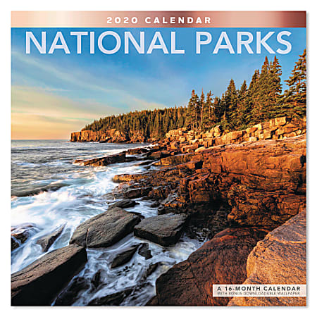 Mead® National Parks Monthly Wall Calendar, 12" x 12", January to December 2020, ODE308-10