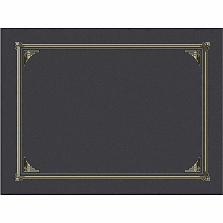 Geographics® Award Certificate Gold Design Covers, Letter Size (8 1/2" x 11"), Metallic Gray, Pack Of 6