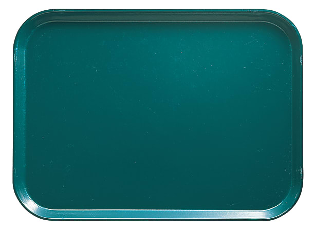 Cambro Camtray Rectangular Serving Trays, 15" x 20-1/4", Teal, Pack Of 12 Trays