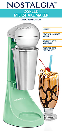 Nostalgia NMLKS100JG 2 Speed Milkshake Maker Jadeite - Office Depot