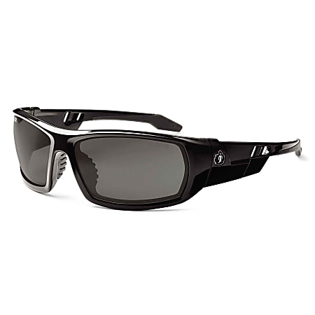 Ergodyne Skullerz Safety Glasses, Odin, Black Frame Polarized Smoke Lens