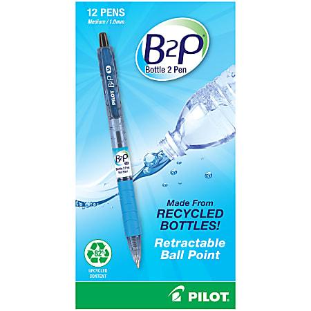Pilot B2P "Bottle To Pen" Retractable Ballpoint Pens,