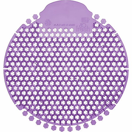 Fresh Products Wave 360 Urinal Screens - Lasts upto 60 Days - Splash Reducer, Odor Control - 5 / Box - Purple