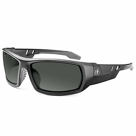 Ergodyne Skullerz Safety Glasses, Odin, Matte Black Frame Smoke Lens