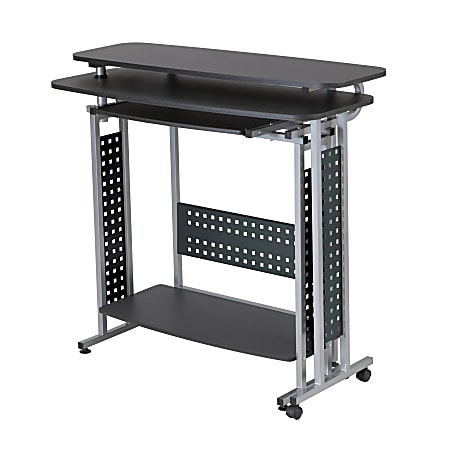 Safco® Scoot™ Standing-Height Desk With Rotating Work Surface, Black