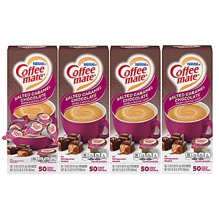 Nestlé® Coffee-mate® Liquid Creamer, Salted Caramel Chocolate Flavor, 86.08 Oz Single Serve x 200