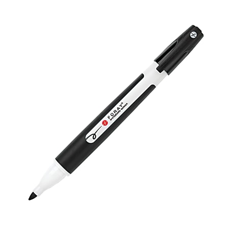 FORAY® Pen-Style Dry-Erase Markers With Soft Grips, Black, Pack Of 12