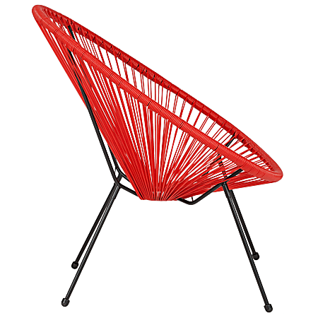 Flash furniture valencia oval comfort series hot sale take ten red rattan lounge chair