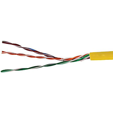 Vericom CAT-5E/UTP Solid Riser CMR Cable, 1,000’, Yellow, MBW5U-01443